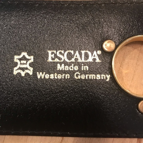 Escada Woman’s Belt Leather Large Buckle Wide Brown Tan Made In Western Germany - Picture 3 of 9